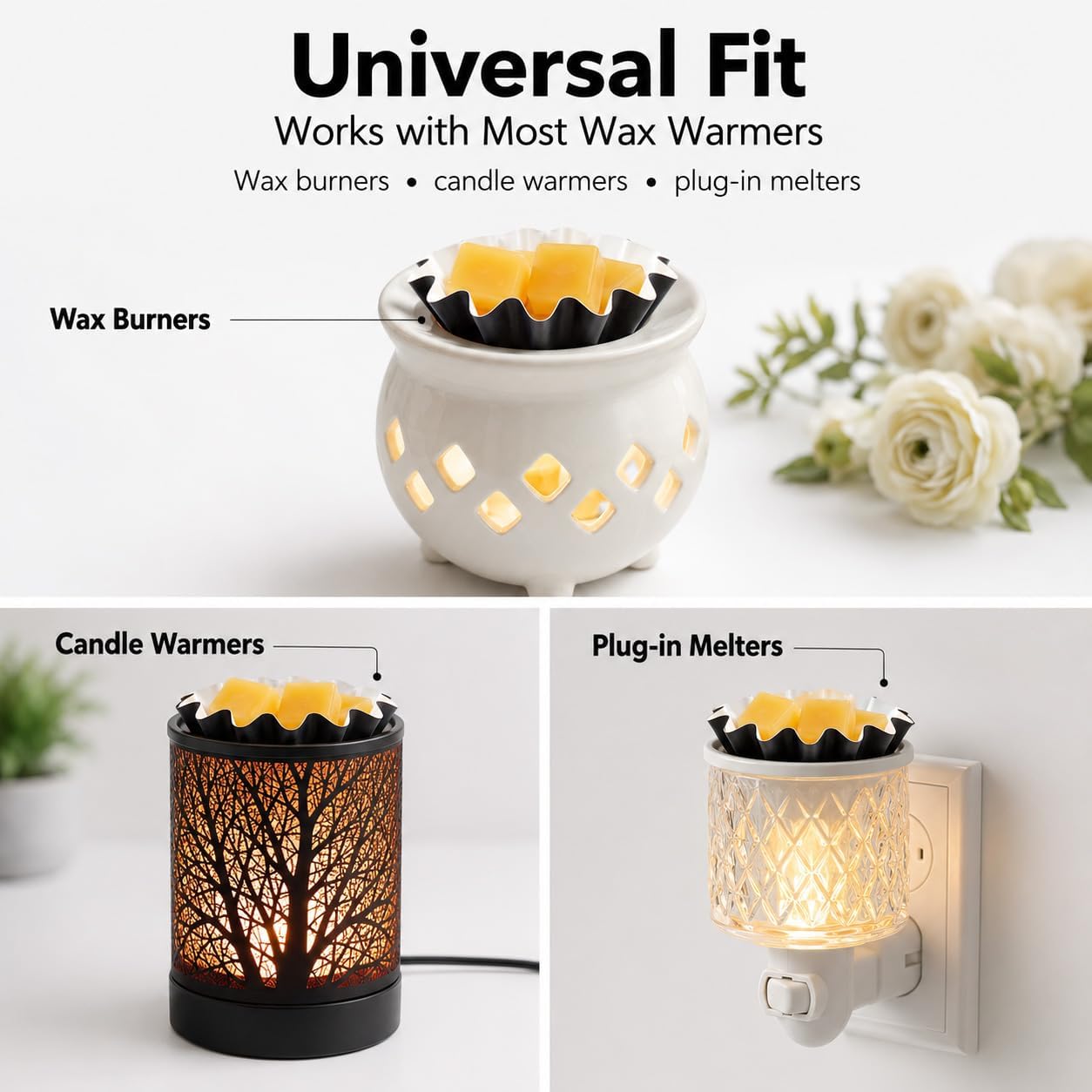 50 Pcs Wax Melt Liners, Wax Melt Warmer Liners, Leakproof & Easy-Clean Wax Cups for Wax Burners, Electric Candle Warmers, Plug-in Wax Melters, Scented Wax & Tarts