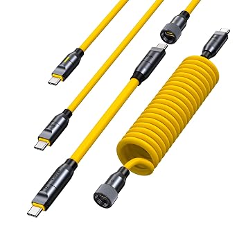 مجموعة كابلات AOHI 240W 8 في 1 USB 4، كابل الشحن السريع المستقبلي 240W PD3.1 USB C يدعم نقل البيانات بسرعة 40 جيجابت في الثانية وشاشة 8K HD لجهاز iPhone17 Pro Max MacBook Pro Air iPad Galaxy