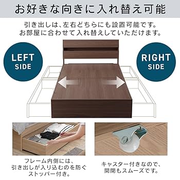 Amazon｜アイリスオーヤマ セミダブル 収納ベッド 傾斜のある