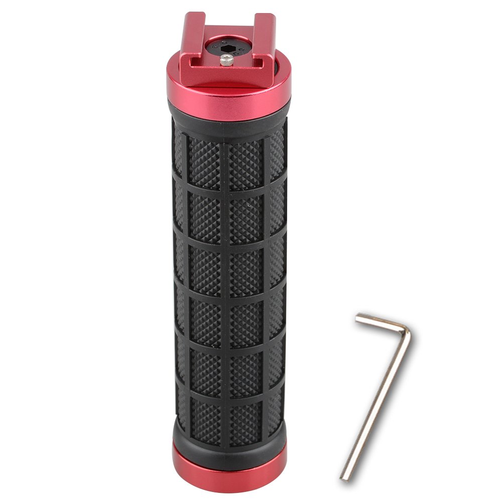CAMVATE Hand Grip with Cold Shoe Mount for Monitor Flash Light