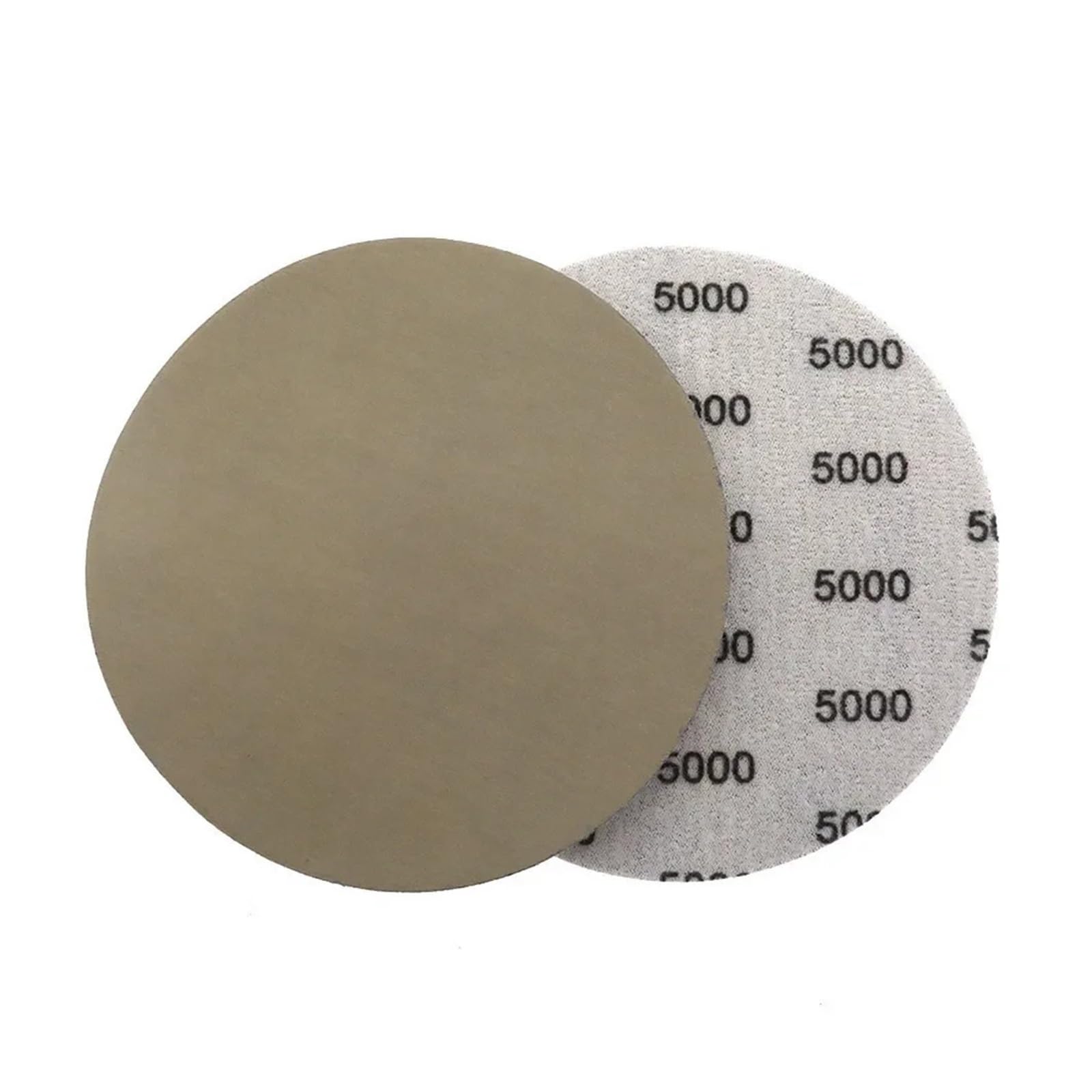 Papel de lija grano 100 Uds. Disco papel húmedo/seco con bucle 5 pulgadas, disco Para Lijadora(Grey-p80)