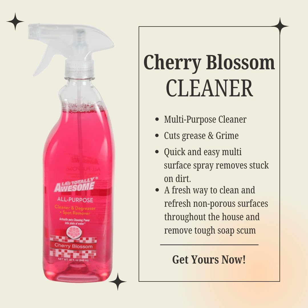 Generic Cleaning Bundle: Awesome Cherry Blossom All-Purpose Cleaner & Fresh Scent Bathroom Cleaner - Powerful Degreaser & Spot Remover 32 oz. Product Image 2