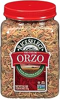 Vista 1 de RiceSelect Tri-Color Orzo Pasta, sin OMG, 26.5 oz (paquete de 4 frascos)
