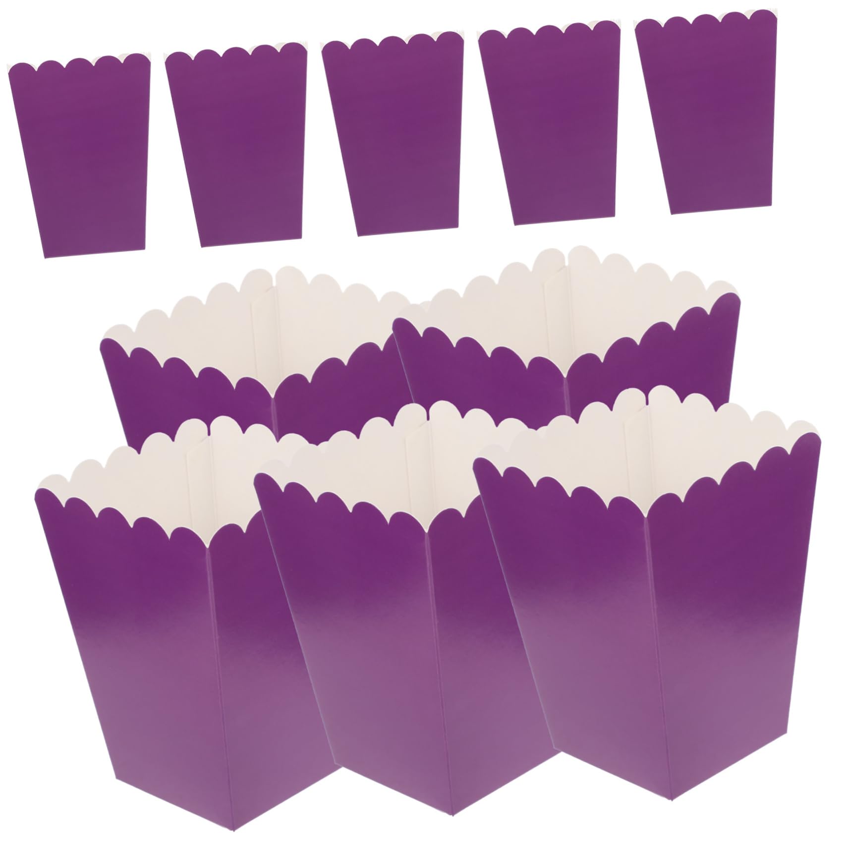 SOLUSTRE 50pcs Popcorn Boxes Paper Popcorn Tubs Greaseproof Party Snack Containers for Candy Buffet