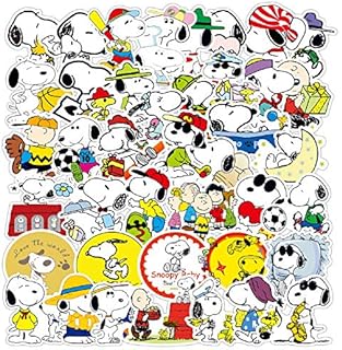 50 sztuk naklejek Snoopy Cartoon Waterproof Laptop wodoodporne naklejki na laptopa wodoodporne naklejki na deskorolkę snowboard samochód rower bagaż