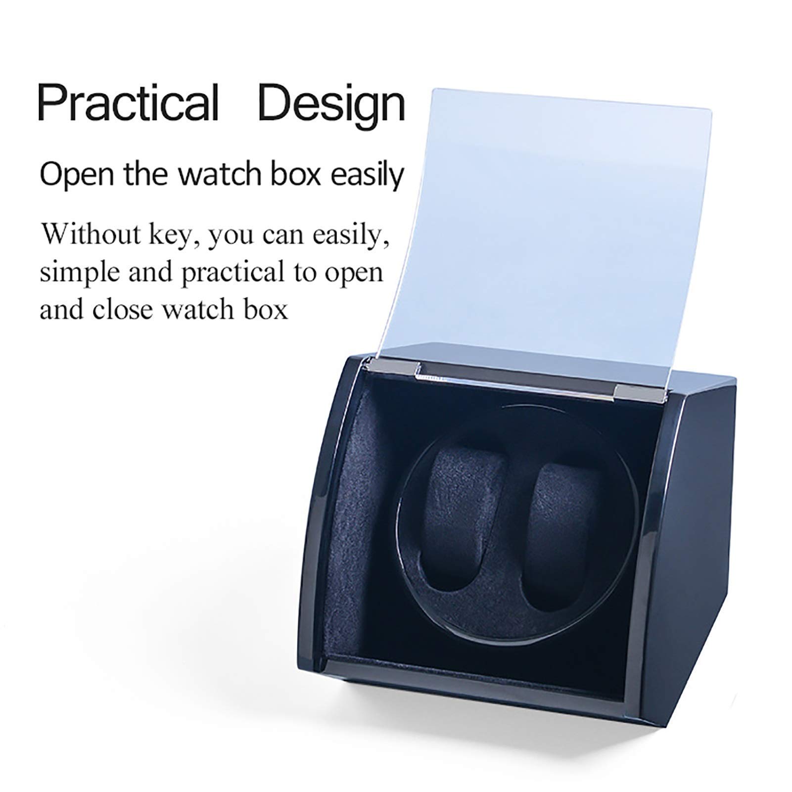 Relojes de Madera de Doble posición, Caja de Cuerda, Relojes mecánicos, bobinadora automática, Reloj Inclinado, Almacenamiento, Motor silencioso, agitador