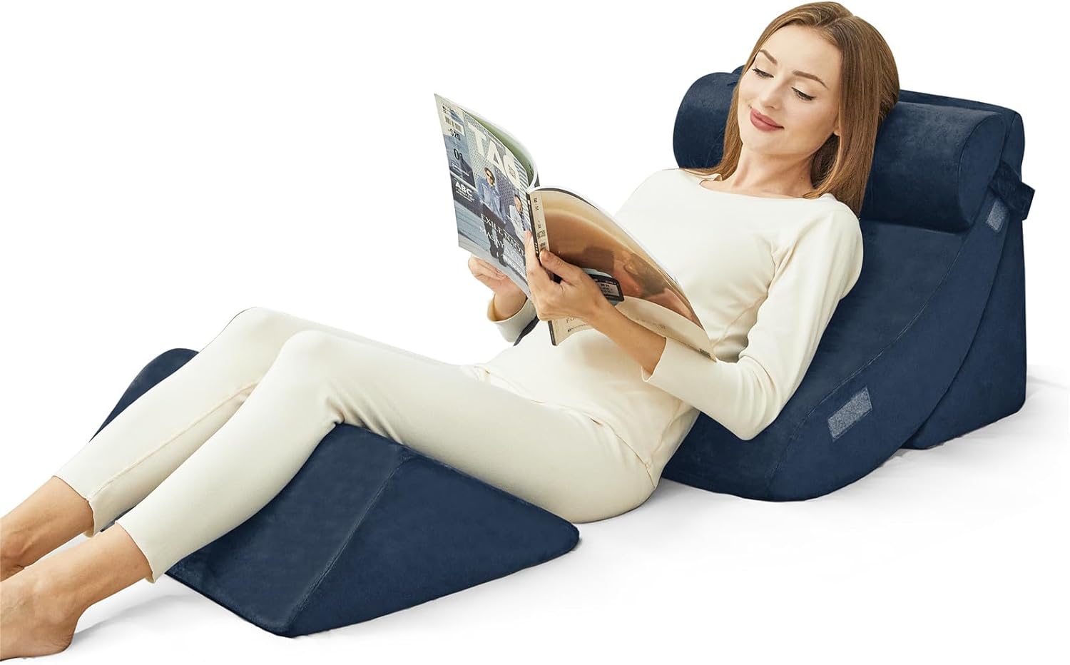 4pcs Wedge Pillow Set for After Surgery,Wedge Pillows for Back Pain Relief and Leg Pain,Wedge Pillow for Legs Swelling,Back Support, Post Surgery Recovery