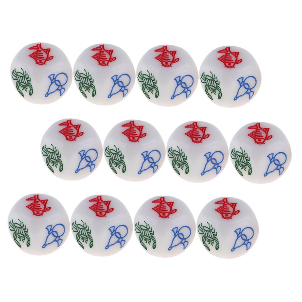 ibasenice 60pezzi Dadi Creativi Per Giochi Da Tavolo Dadi Multi-sfaccettati Per Feste e Attività Ricreative Accessori Per Gioco Di Alta Qualità