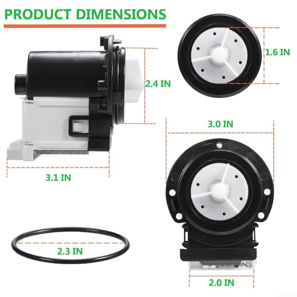 Ablaufpumpe Waschmaschine 120V mit Filtergehäuse