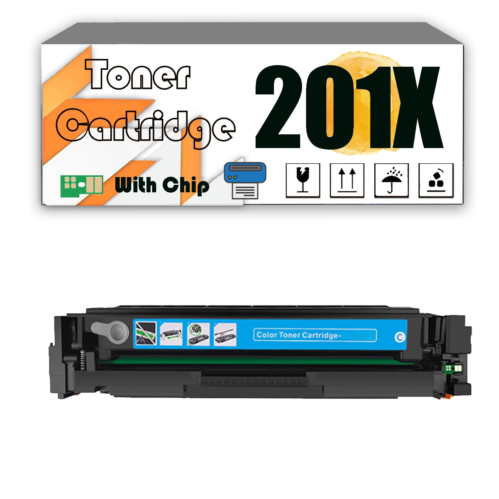 201X CF400X CF401X CF402X CF403X High-Capacity Toner Cartridge Compatible for HP Color Pro M252dw M252n Color Pro MFP M277dw M277n M277c6 M274n