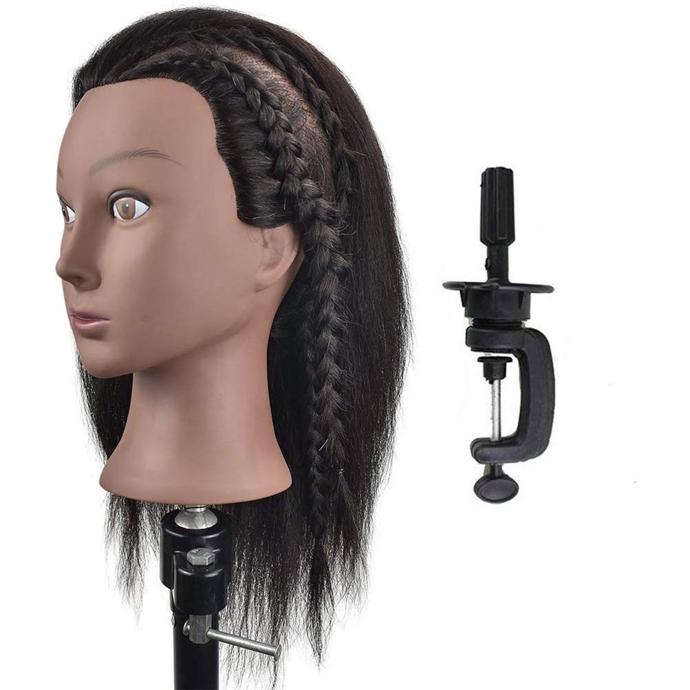 Tete a coiffer cheveux humains pour la coiffure Stéphanie