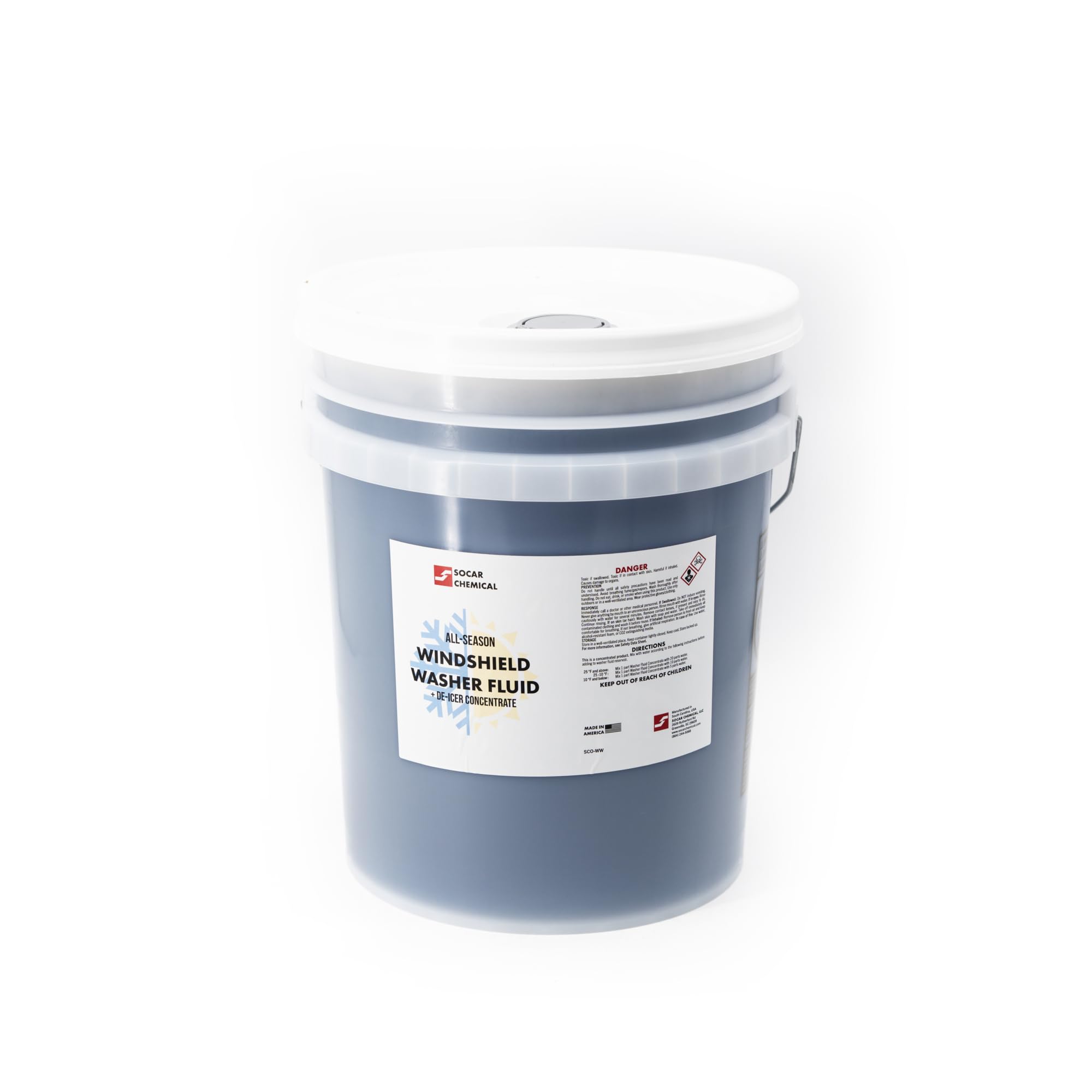 SOCAR Windshield Washer Fluid Concentrate 5 Gallon all-season de-icer