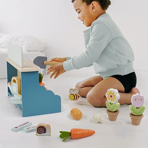 Miniatura 7 de PairPear Juego de juguetes de jardín de flores juguetes de madera para niños pequeños de 3 años en adelante