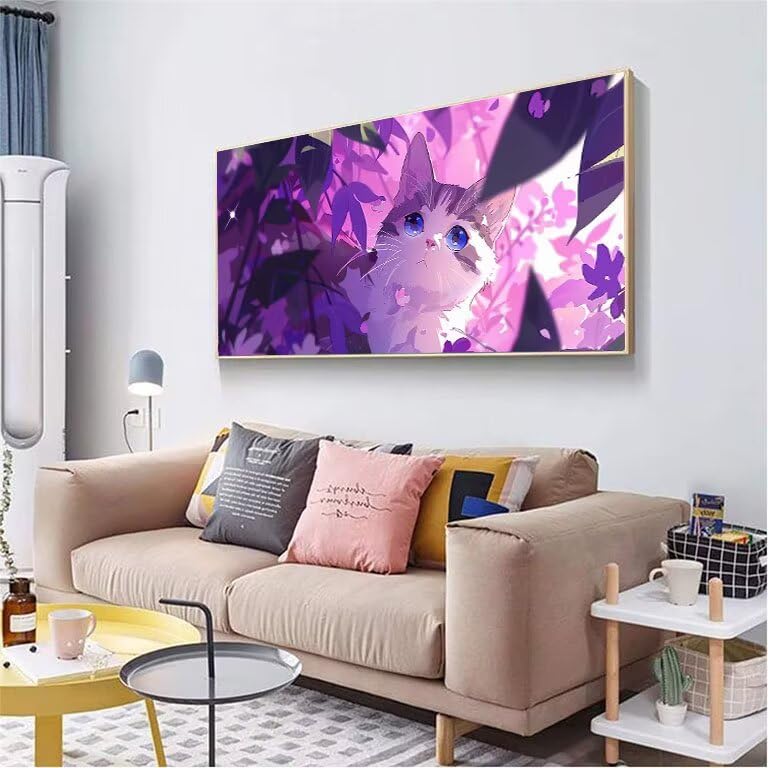 Diamant painting science fiction chats œuvre d'art en strass cristal pour murale décoration