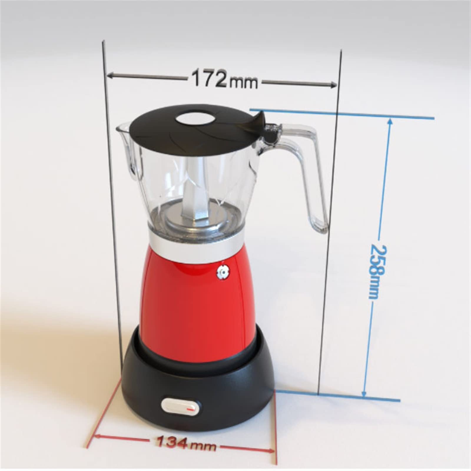 JINGYAN Caffettiera Caffettiera Moka elettrica Espresso, Adatta per la Cucina di casa e L'Ufficio(Pink)