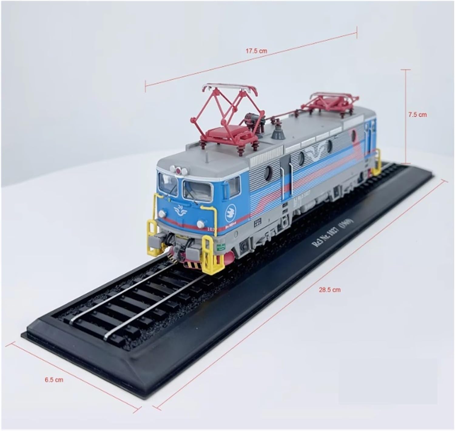Miniature Locomotive Replica 1:87 for RC3 Nr1027 Diecast Models Retro Electric Locomotive Model Collectible Ornamen