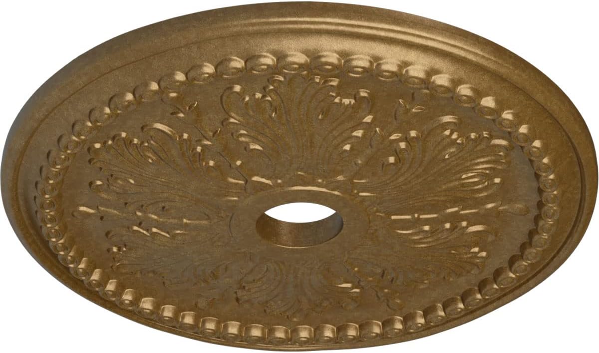 Ekena Millwork Winsor Ceiling Medallion, Pale Gold
