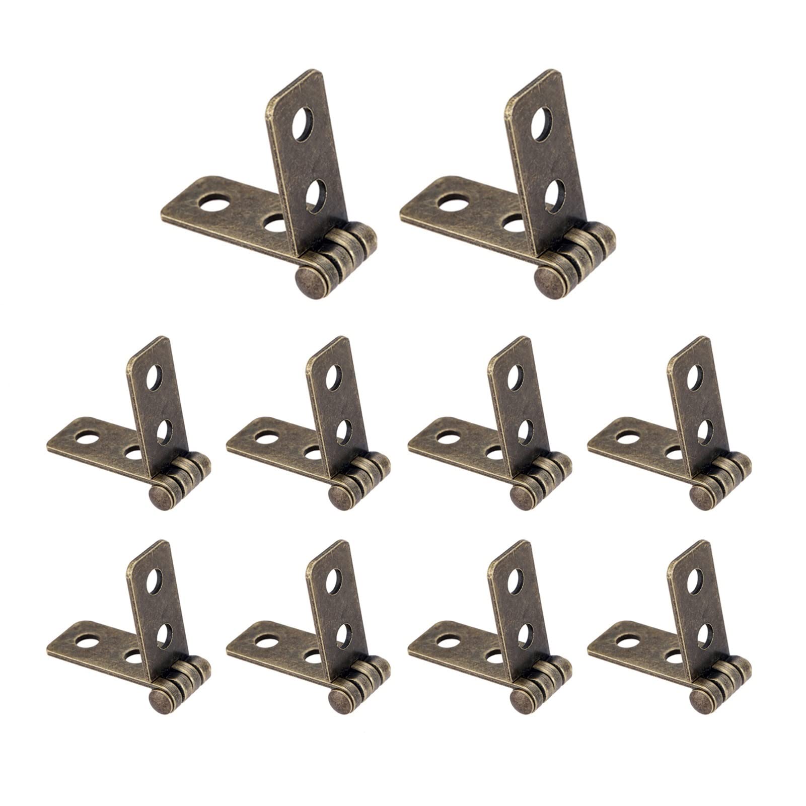 10Pcs Antique Bronze Hinges, Decorative for Wooden Boxes, Used for, Cabinets, Etc
