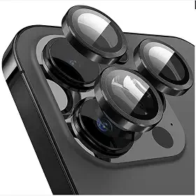 Kit Película Lente De Câmera Compatível Com iphone 11 12 13 14 15 16 Pro Max Liso Preto iphone 16