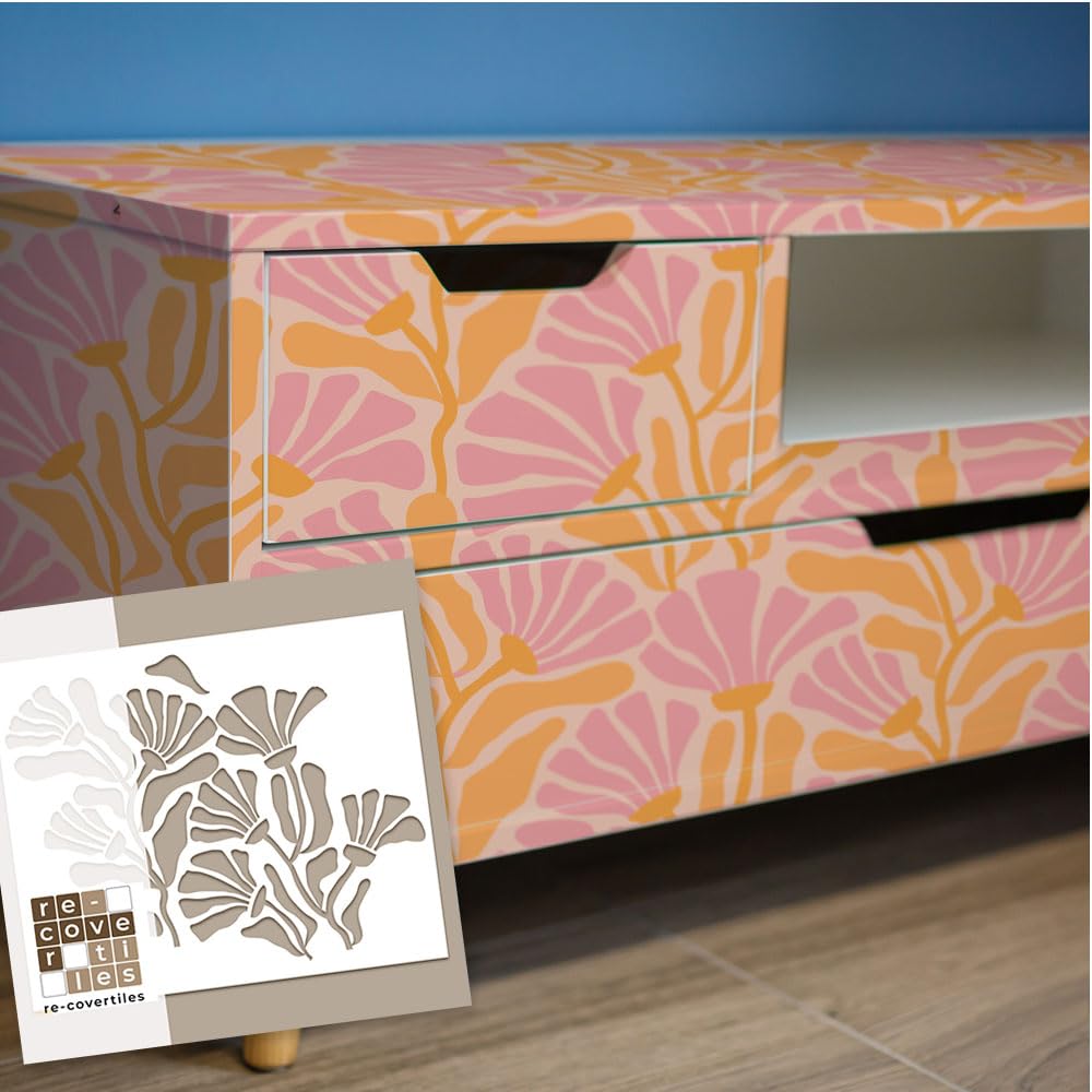 RE-COVERTILES - Stencil for Painting and Decoration, Model - 8, 50x40 cm