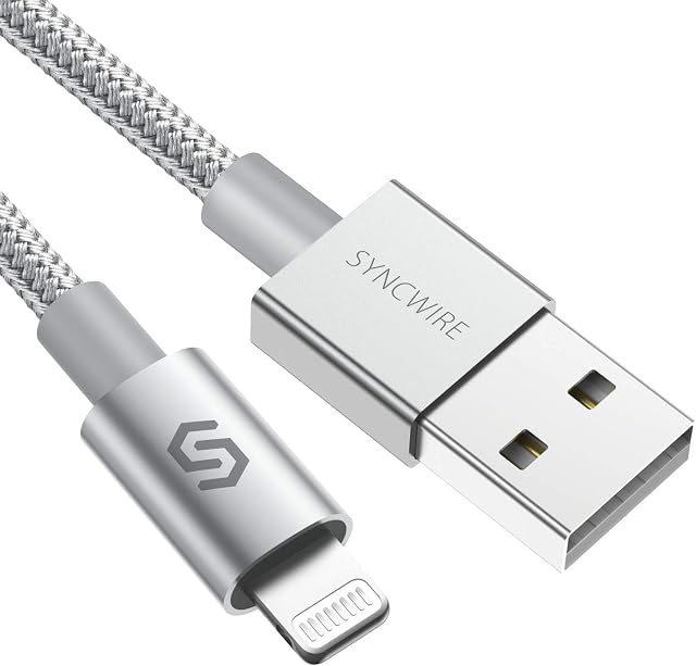 Syncwire iPhone Charger Lightning Cable, 3.3ft/1M [Upgraded C89 Apple MFi Certified] Nylon Braided iPhone Cable USB Fast Charging Lead for iPhone 12 Mini 11 Pro Max Xs XR 8 7 6s Plus SE 5s iPad iPod