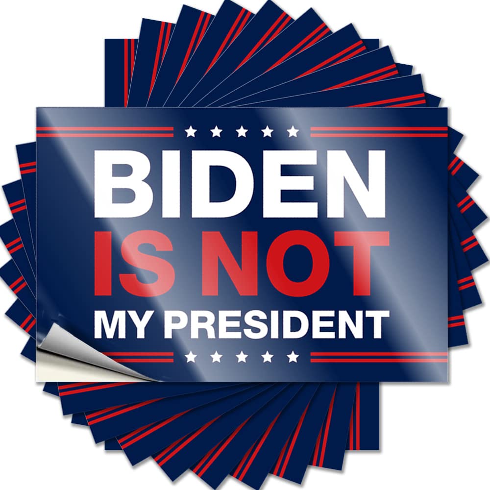 Sign Funny for Adult Biden is Not My President Outdoor Indoors & Out | Hard Hat Family Car Stickers Back Window(12X18CM-6Pcs)
