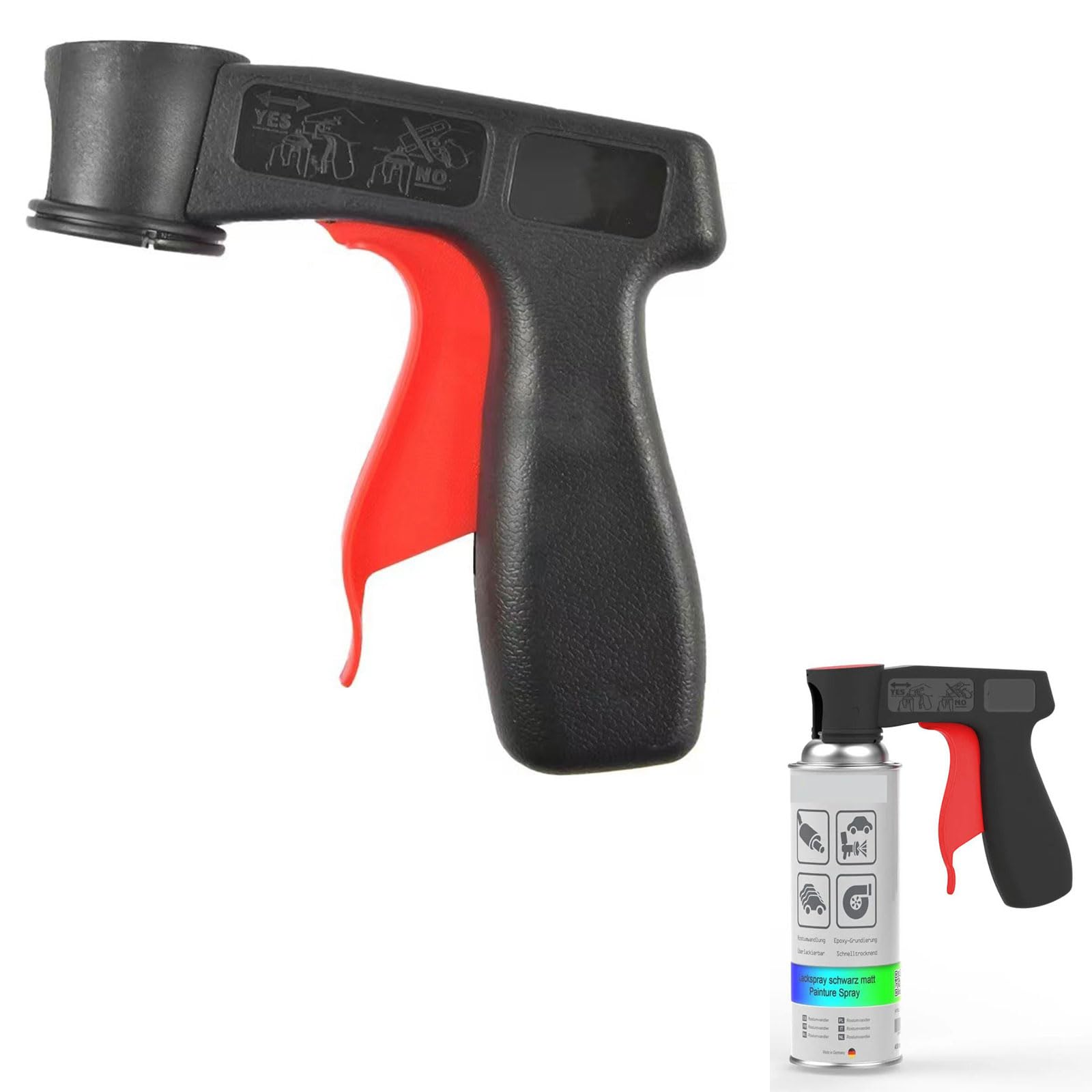 Pistola Pulverizadora Mango Adaptador,Pintura en Aerosol Portátil Que Puede Manejar,Mango Universal para Latas de Aerosoles,Pistola Aerosol Adaptador Spray Pintura Tokaneit