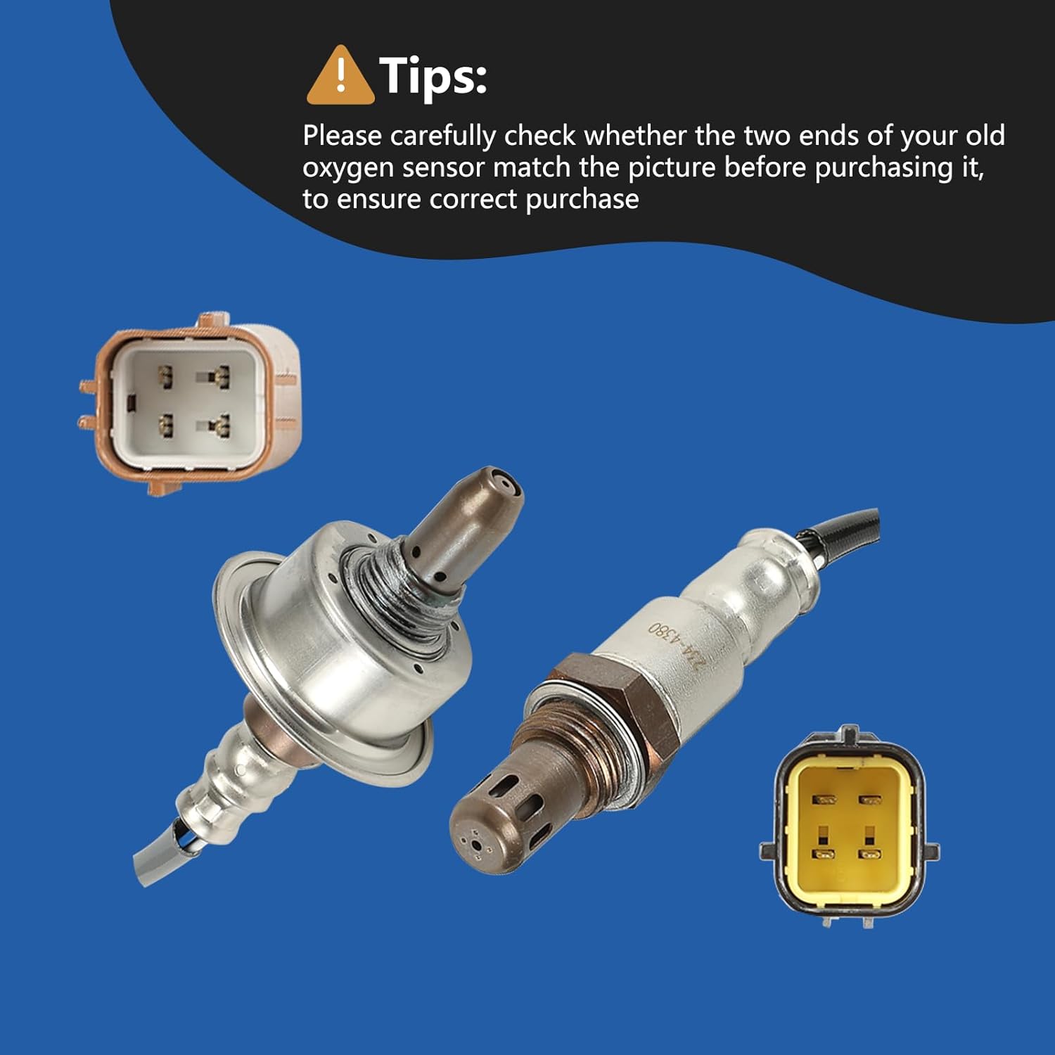 Oxygen Sensor Upstream Downstream for Nissan Cube 1.8L L4 2011 2012 2013 2014, for Nissan Sentra 2.0L L4 2009 2010 2011 2012, Replace 234-9082 234-4380 2Pcs