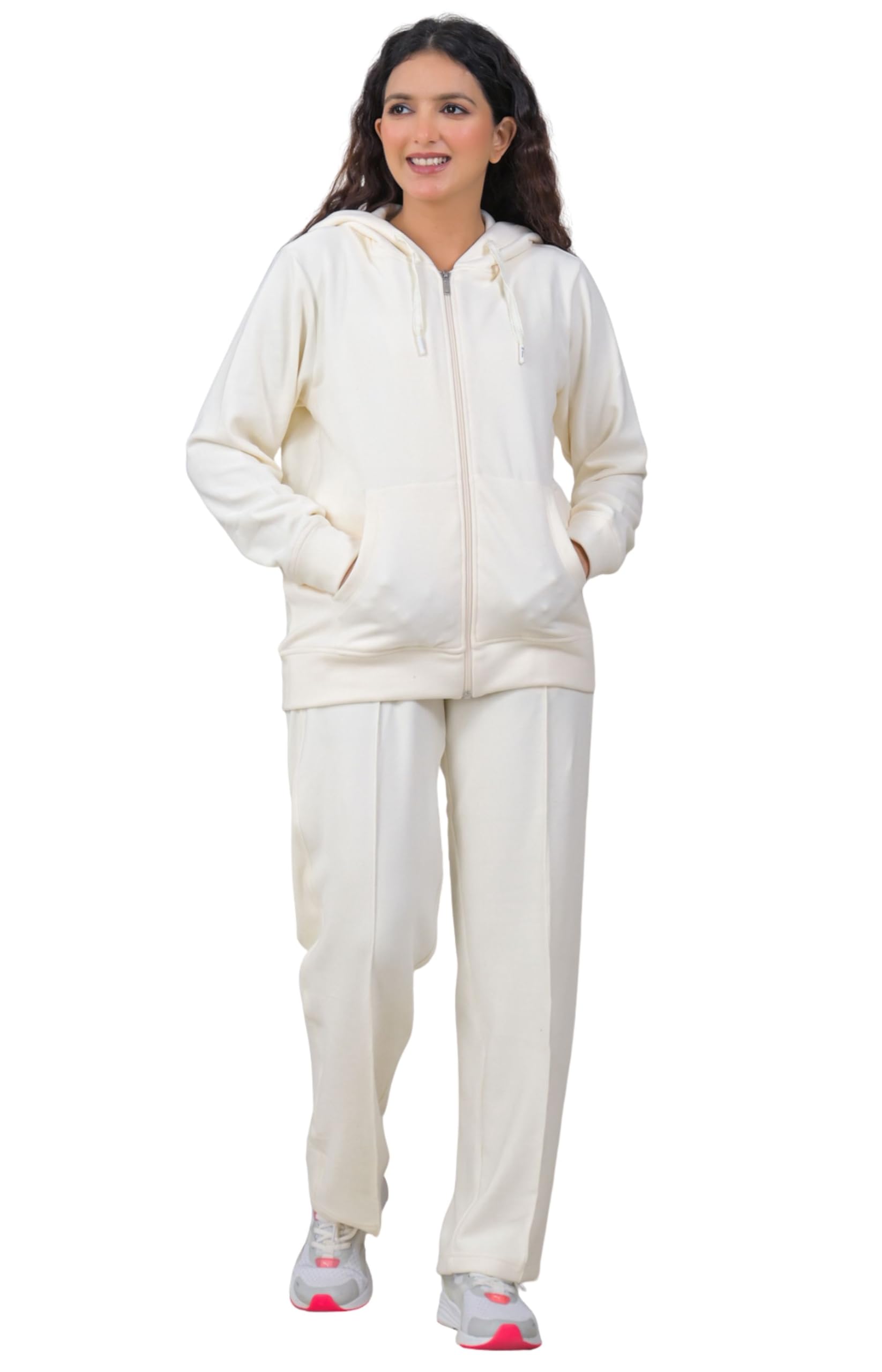 soul armor Women's Polyester Spandex Fabric Full Sleeve Hooded Sweatshirt with Matching Pant Co-Ord Set-picture-11