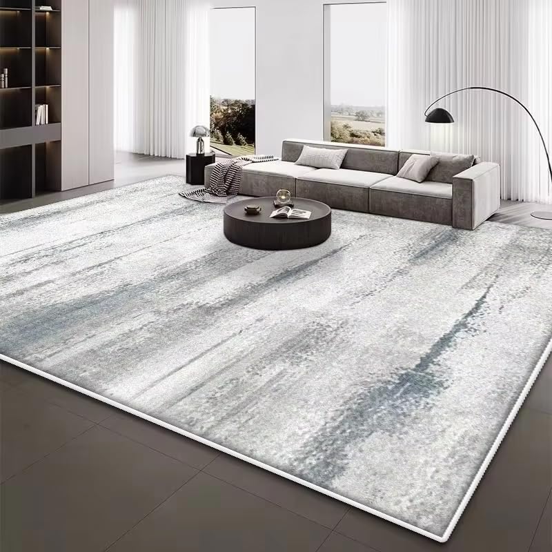 Tapis de salon gris nordique 60x180 cm lavable et antidérapant pour chambre et couloir