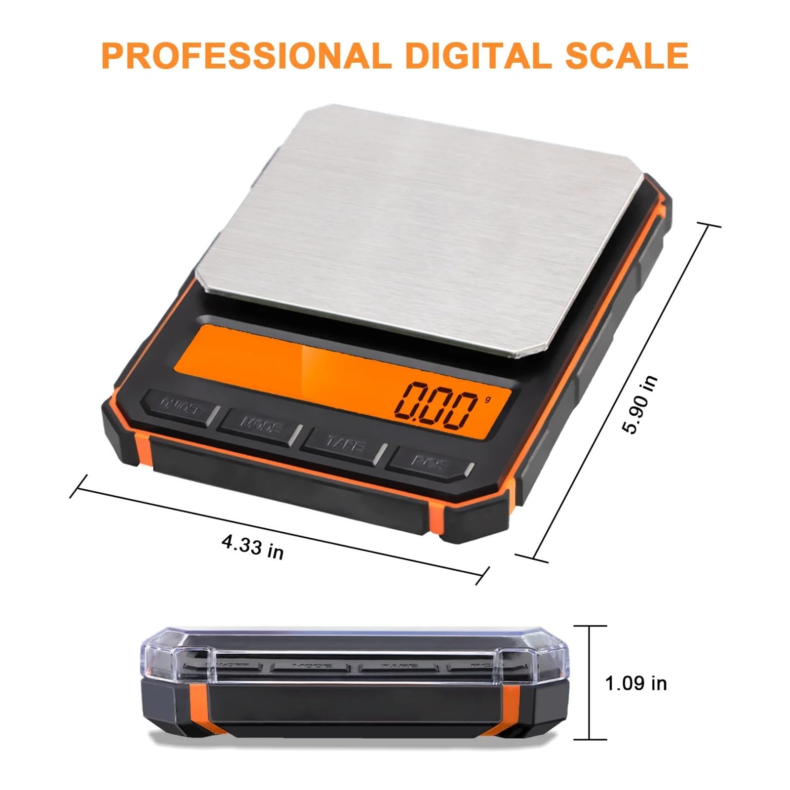 Balanza digital, Báscula de cocina eléctrica con pantalla digital de 500 g/0,01 g for pesar alimentos en la cocina.