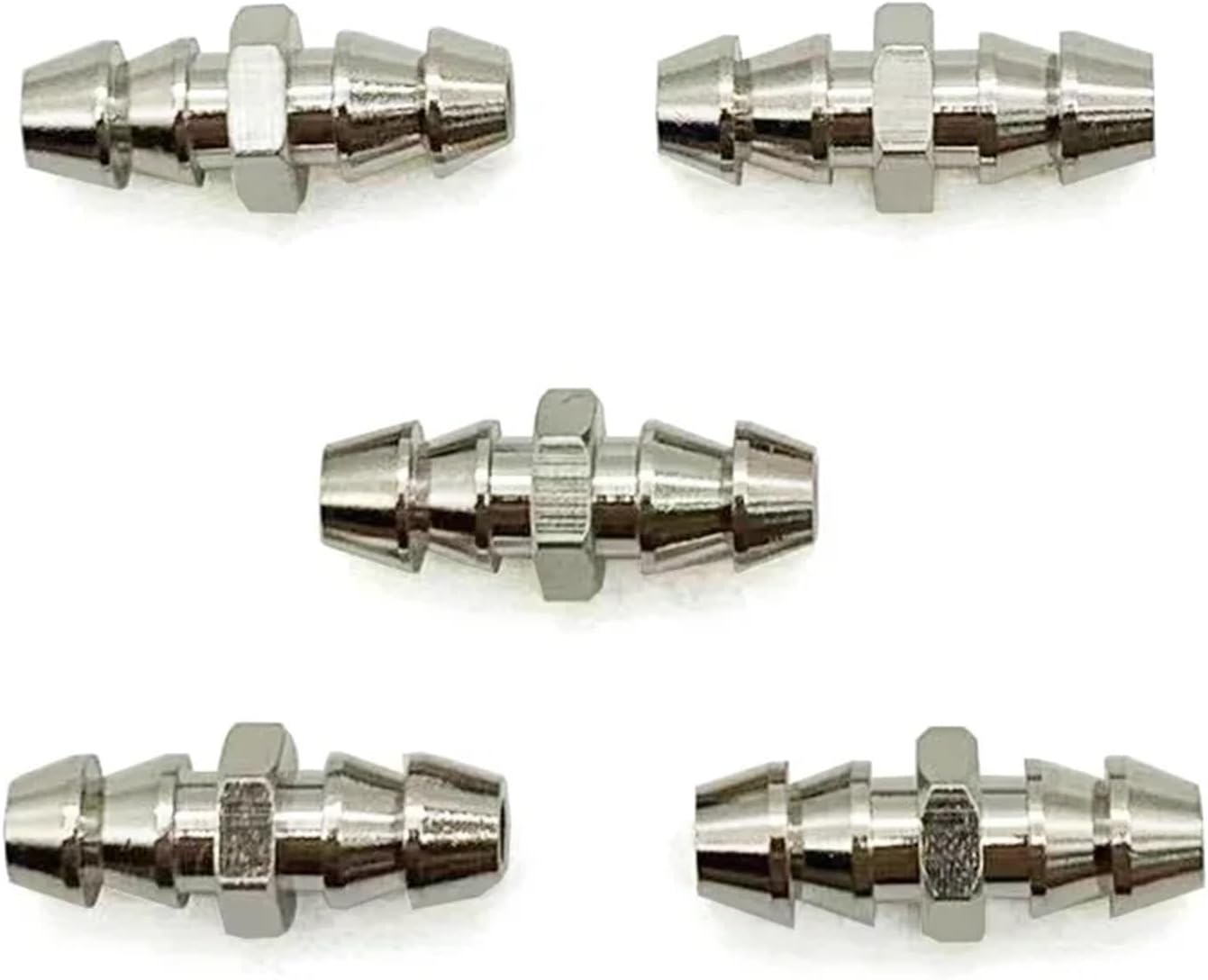 5PCS 2mm 3mm 4mm 6mm Straight 3 Way Tube Hose Air Pneumatic Pipe Fitting Quick Connector Reducer(M4-3mm Brass) Plumbing Fittings