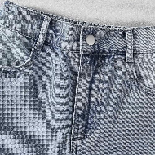 Short jean fille coupe ample à jambes larges pour adolescent