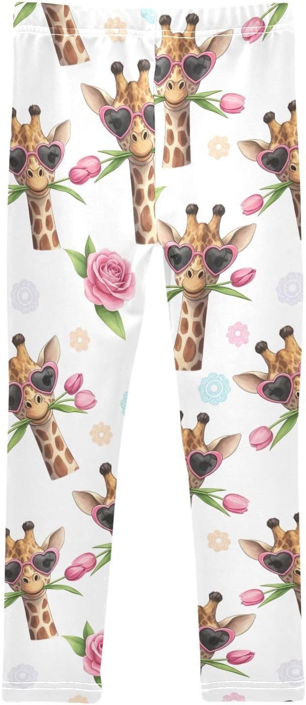 GAIREG Printed Girls Leggings Giraffes Flower