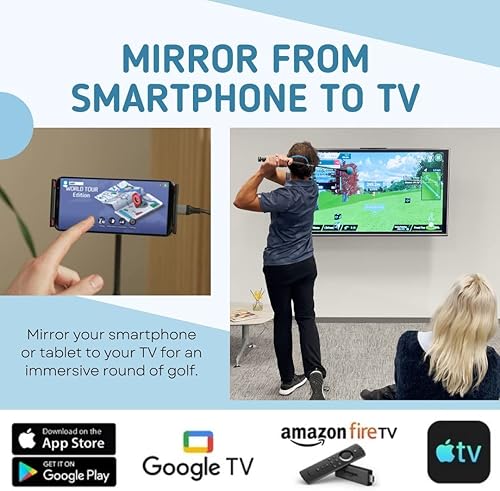 Miniatura 7 de PHIGOLF World Tour Edition - Simulador de golf en casa accede a más de 38000 campos de golf en todo el mundo Incluye un columpio compacto con peso