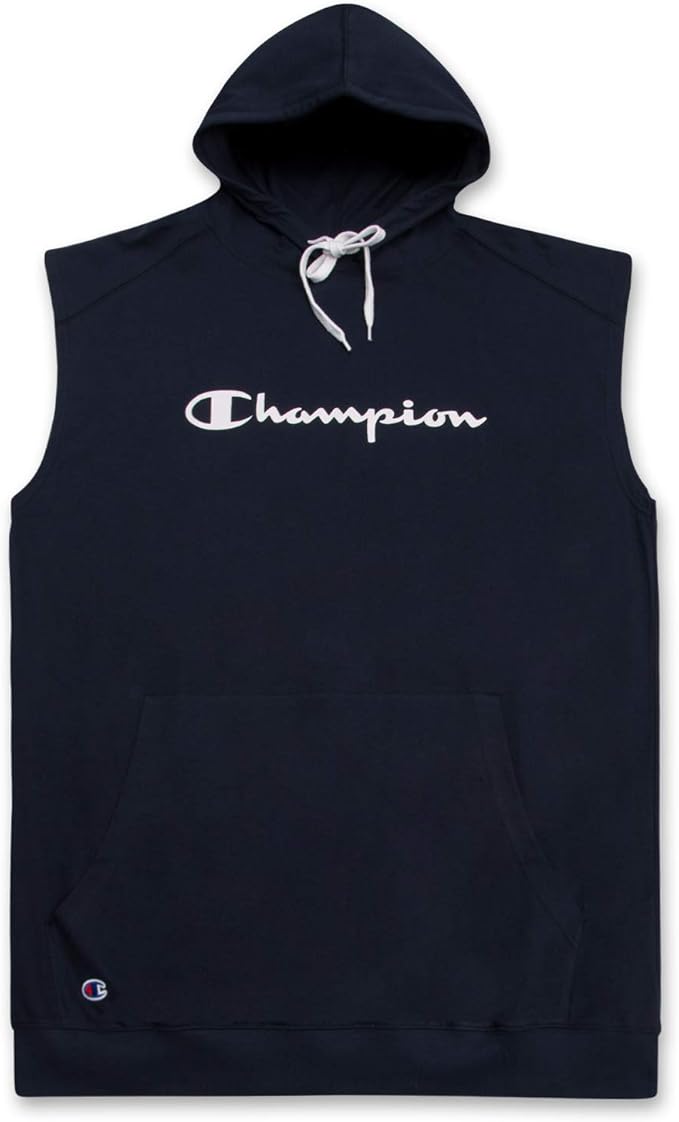 Champion Big and Tall Sleeveless Hoodies for Men  Mens Popover Workout Hoodies