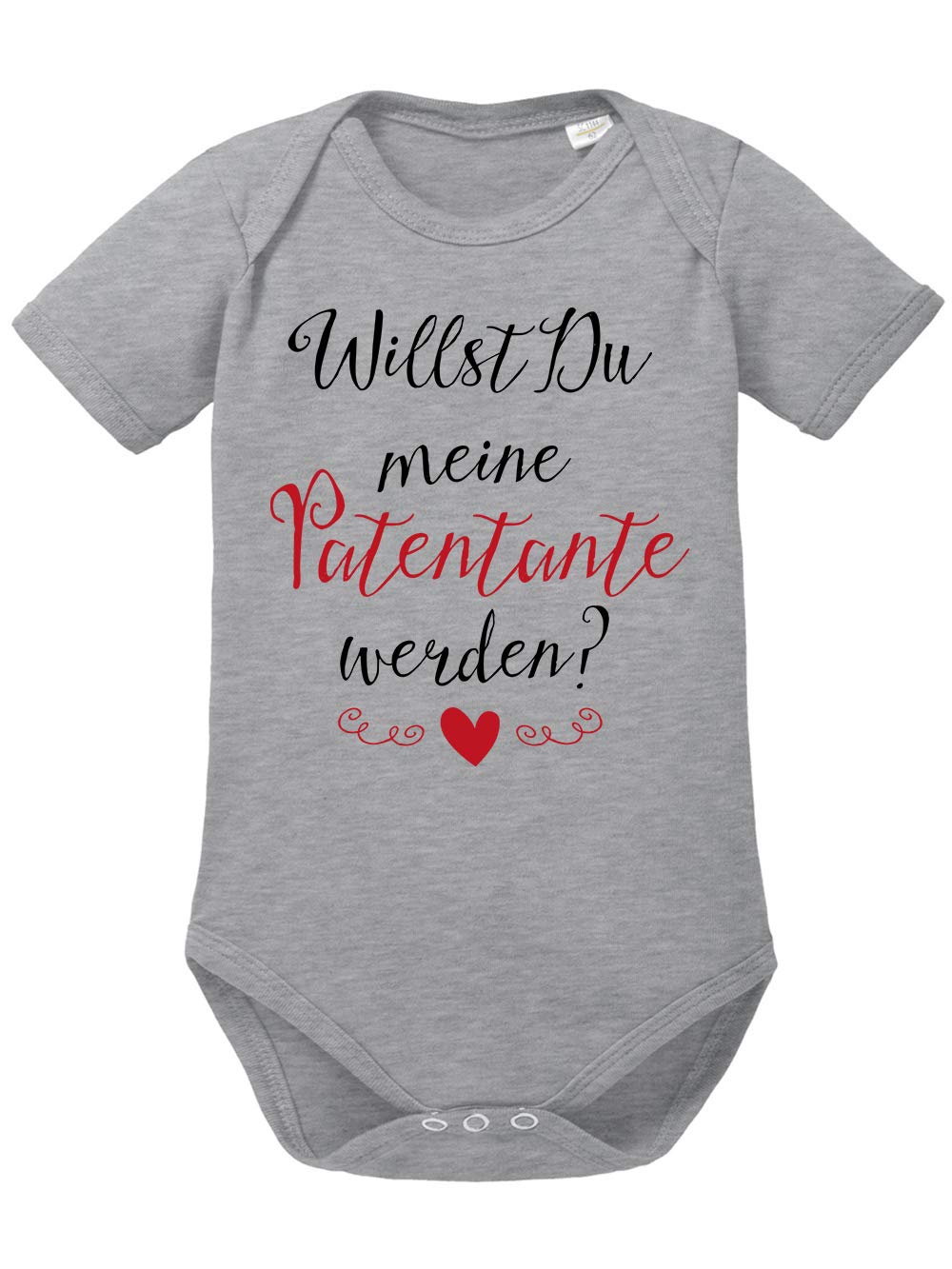 Baby Body Unisex Willst du Meine Patentante Werden? | Schönes Geschenk für die Taufpatin | Qualitativ Hochwertig Bedruckt | 100% Bio-Baumwoll Baby-Body Bio