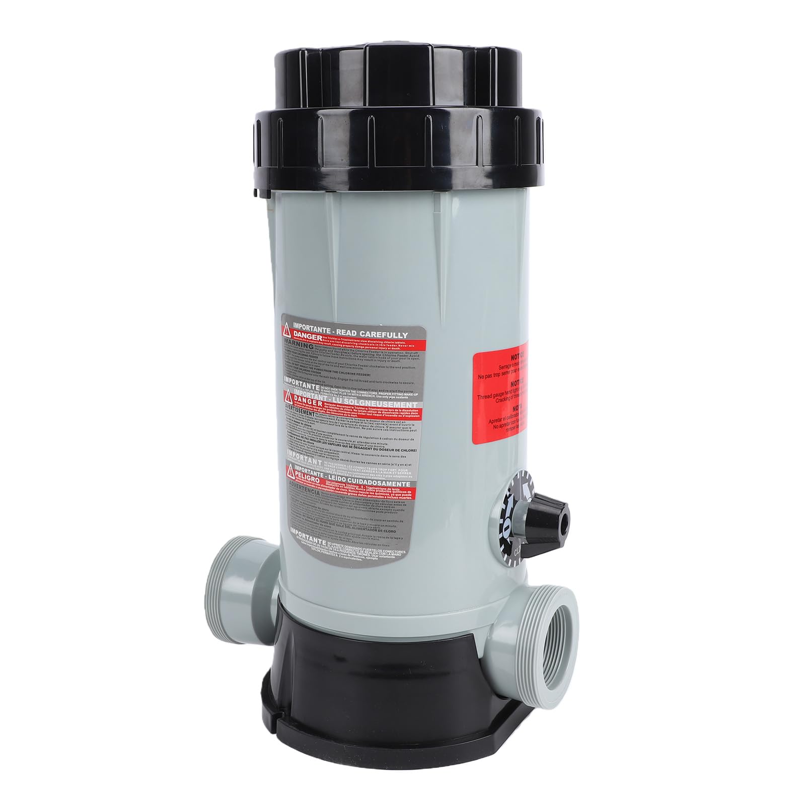 TOPINCN Automatyczny Liniowy Chlorator Basenowy, z Regulowanym Zaworem Przepływu Sterowanym Pokrętłem i Zatrzaskiem Zwalnianym Palcem dla łatwej i Bezpiecznej Konserwacji Basenów