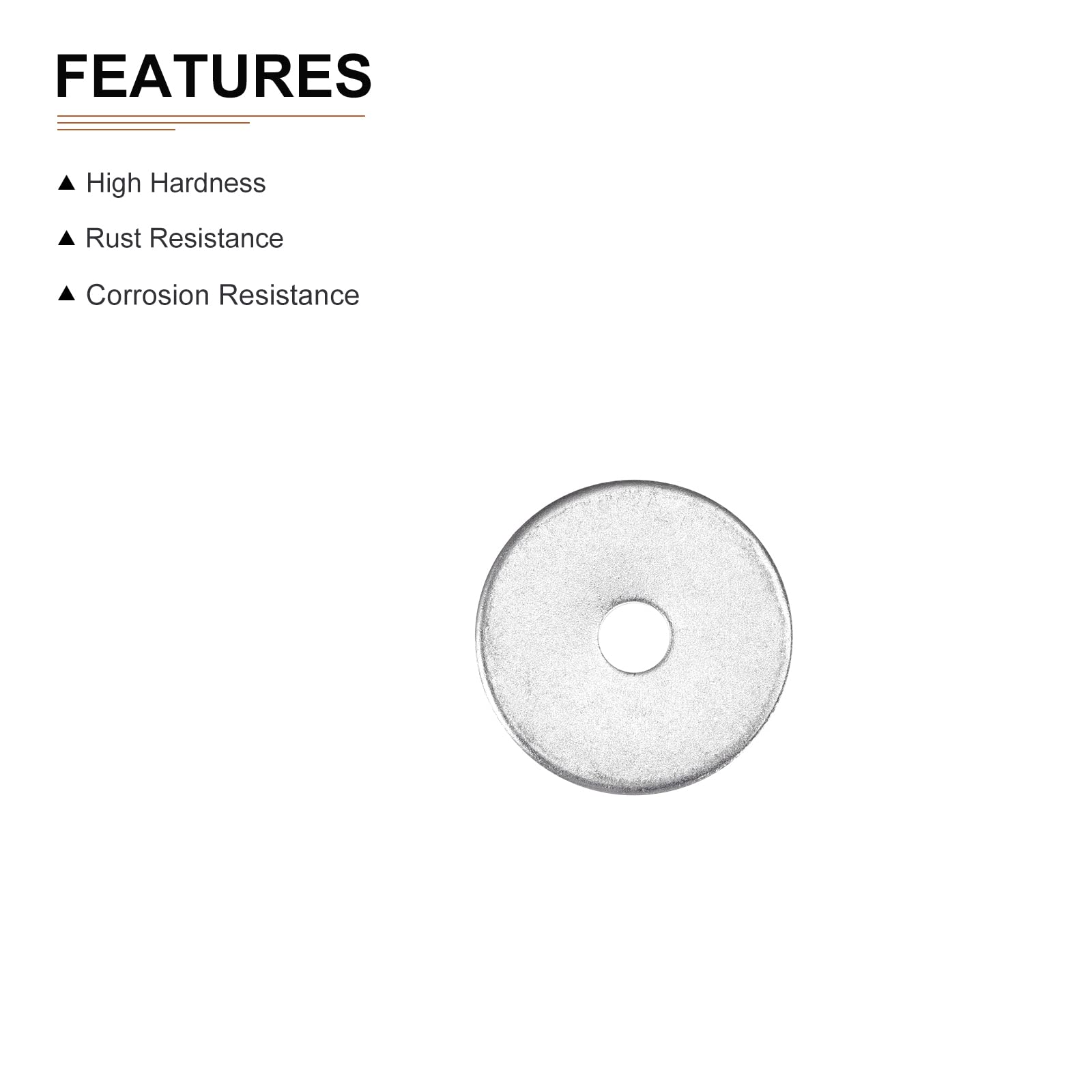 DTGN 6mmx30mmx2mm(IDxODxT) Carbon Steel Flat Washers - 25Pack - Good for Industrial Machinery - Flat Ring Gaskets - Silver Tone - Image 3