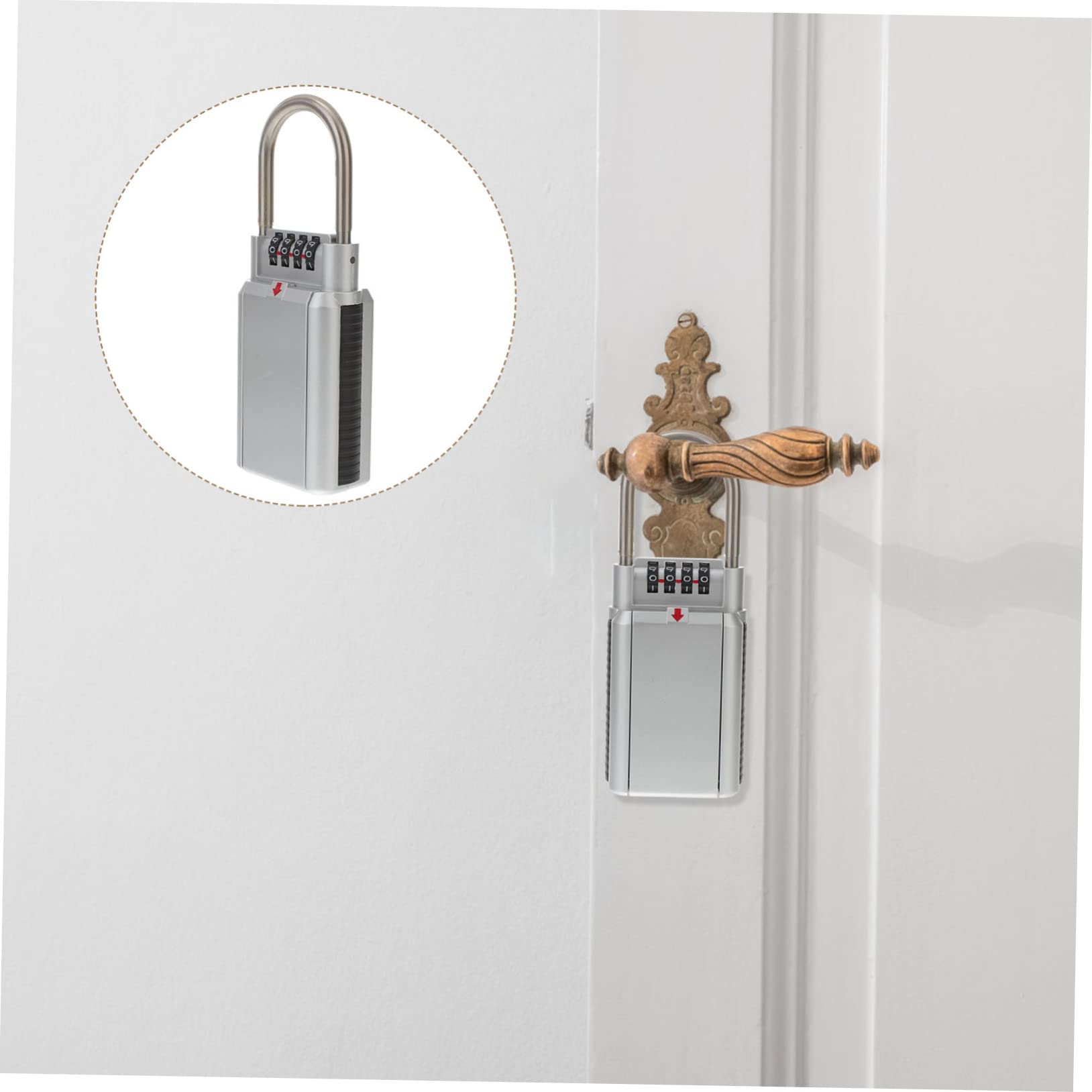 Lurrose Caja de Seguridad para Llaves Caja de Metal Cerradura para Llaves de Casa para Almacenamiento Seguro Exteriores