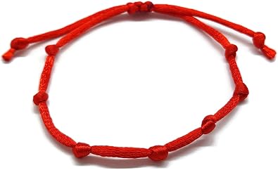 MYSTIC JEWELS By Dalia - Red String Kabbalah Bracelet - 7 Knots Protection, Evil Eye Bracelet