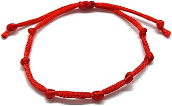 MYSTIC JEWELS By Dalia Unisex Adjustable Evil Eye Protection Bracelet Red Wire Rope Good Luck Kabbalah Bracelet