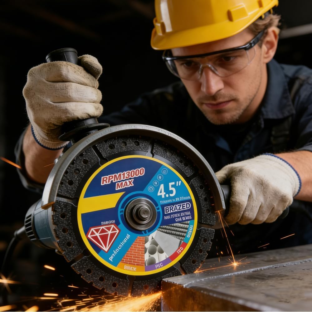 Tarcza tnąca do szlifierek kątowych, stop stali nierdzewnej, żelazo kamień, uniwersalna tarcza szlifierska, odpowiednia do rur metalowych i materiałów budowlanych (10)