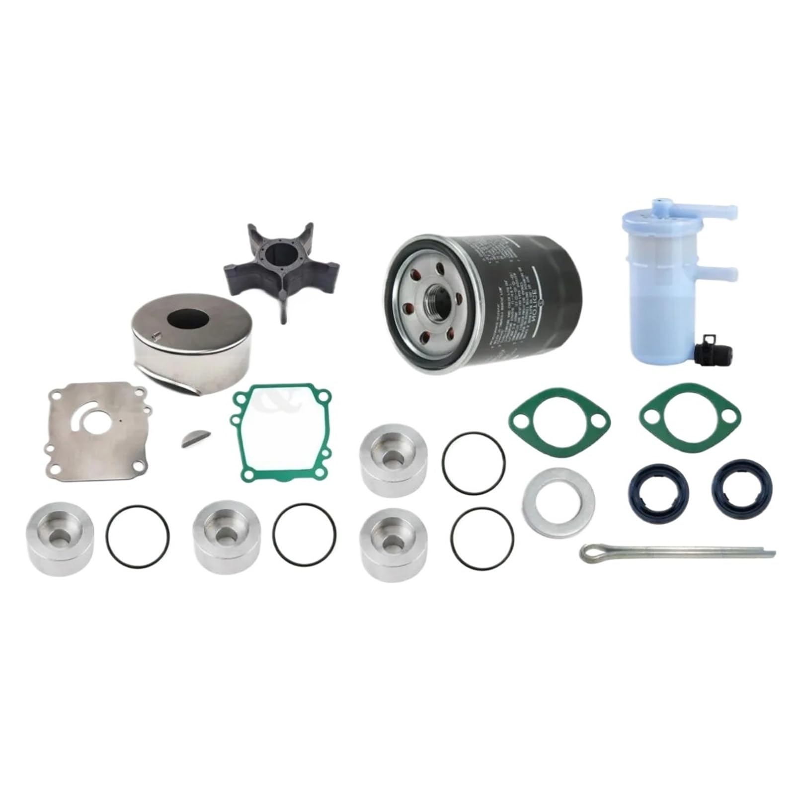 for Suzuki 100-115HP DF100 DF115 2010-2012 Kit Pompa Acqua Anodo di Zinco | Fuoribordo, anodo di zinco, 2010-2012 Su-zuki DF100 DF115, guarnizione di scarico filtro olio