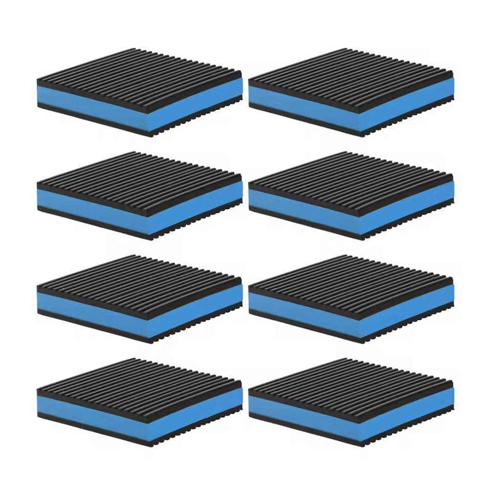 IJSDNVJNDX High Density Rubber EVA Anti-Vibrating Pads(8Pcs) Striped Bottom Design for Washing Machines and Treadmills