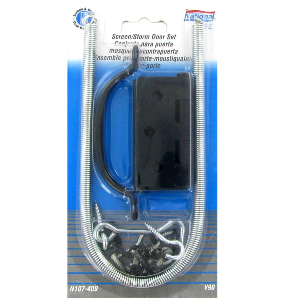 Black Screen Door Hardware Set - Durable Steel -2 Black Screen Door Hardware Set - Durable Steel -2