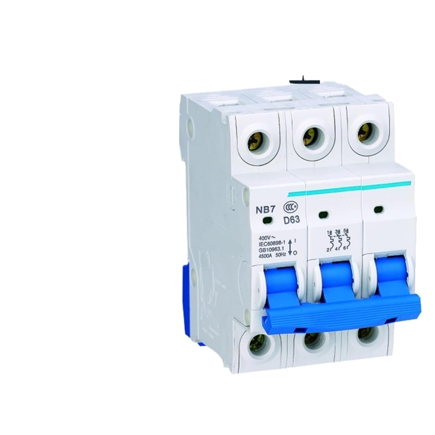 Circuit Breaker NB7 C10 16 20 25 32 40 50 63A 1P 2P 3P 1Pcs(1P,63A)