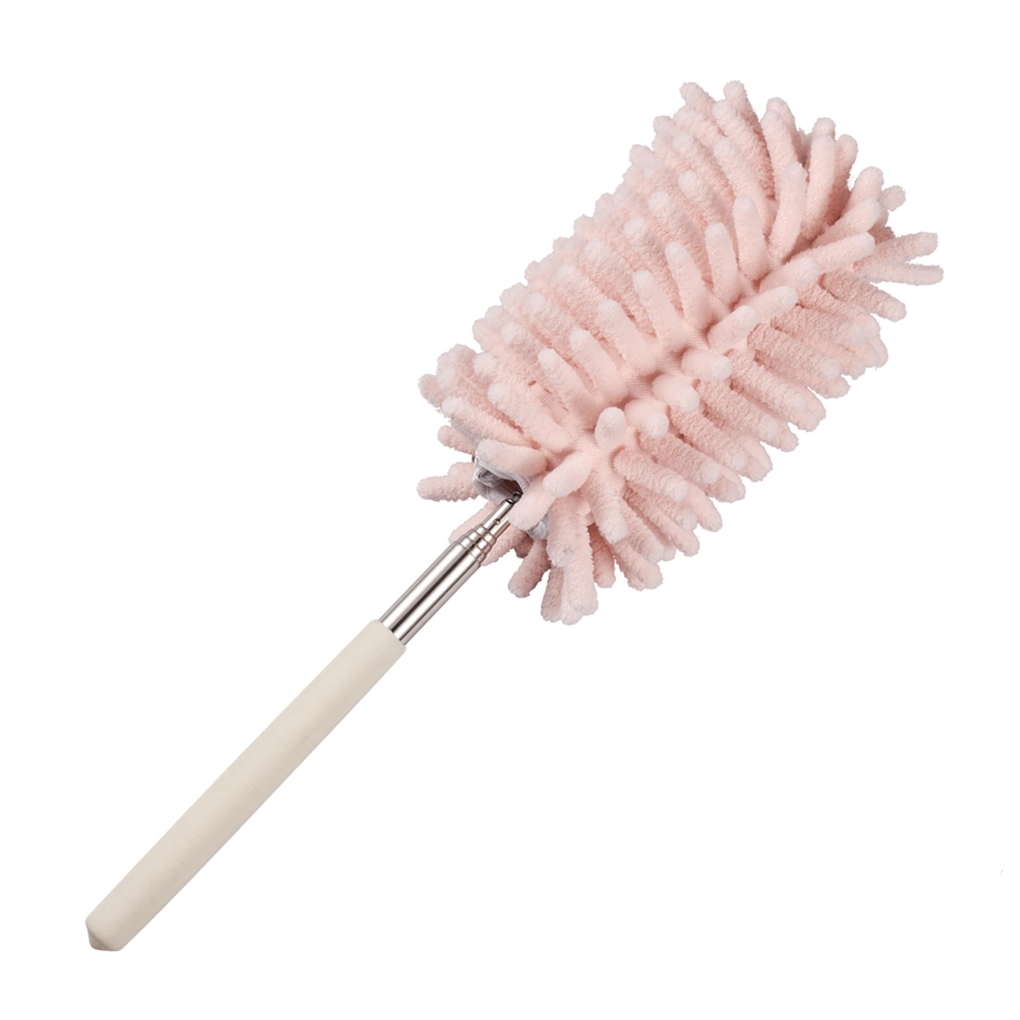 AuMoHallPink Retractable Microfiber Duster for Cleaning Extendable Feather Duster Household Cleaning Tool for Cleaning Car, Office, Window, Furniture