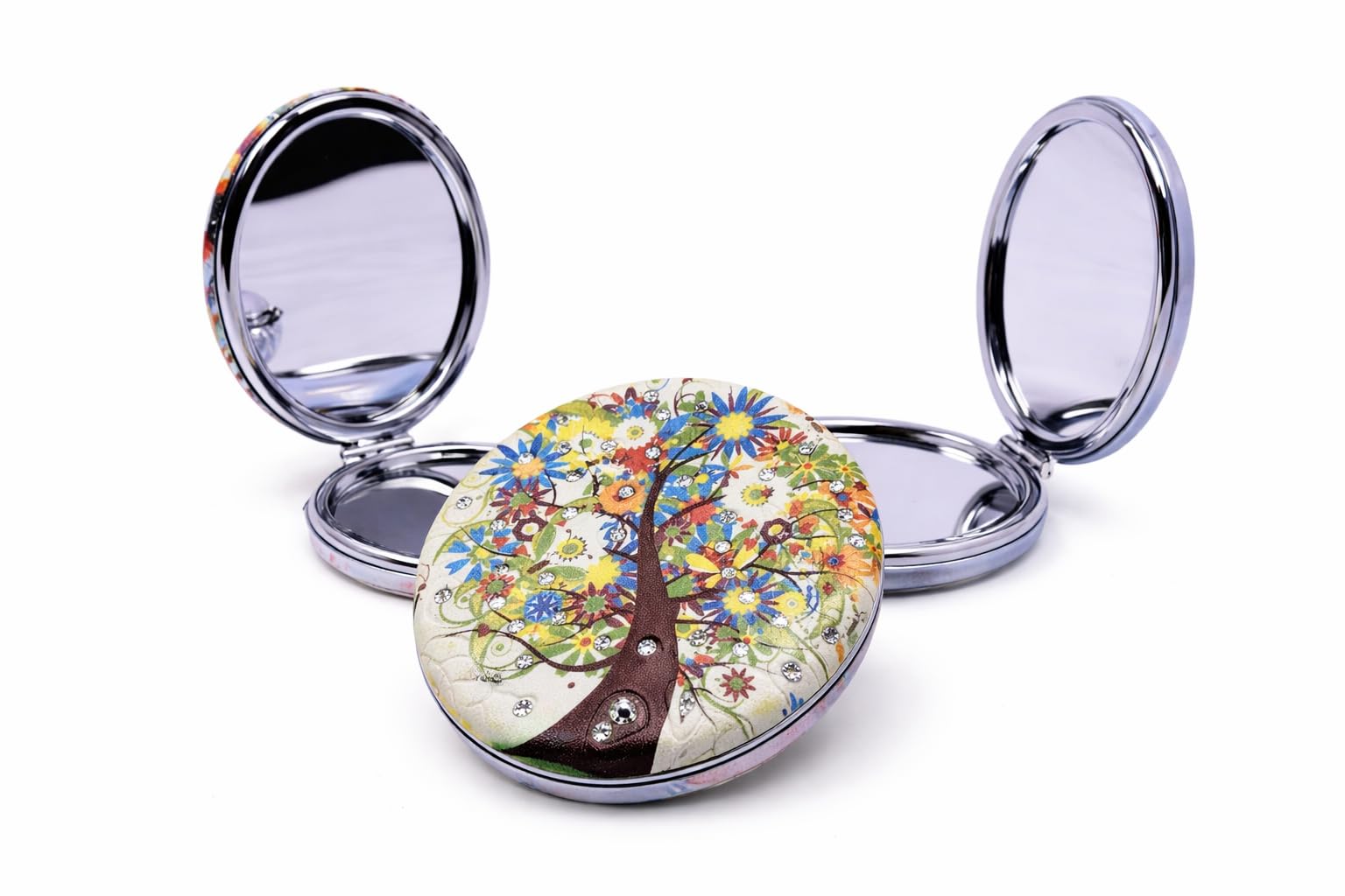 Round Pocket Mirror for Women – Double-Sided Compact Mirror | Small Mini Travel Makeup Mirror for Purse & Handbag | Portable Folding | Gift for Women, Students & Teachers-picture-30