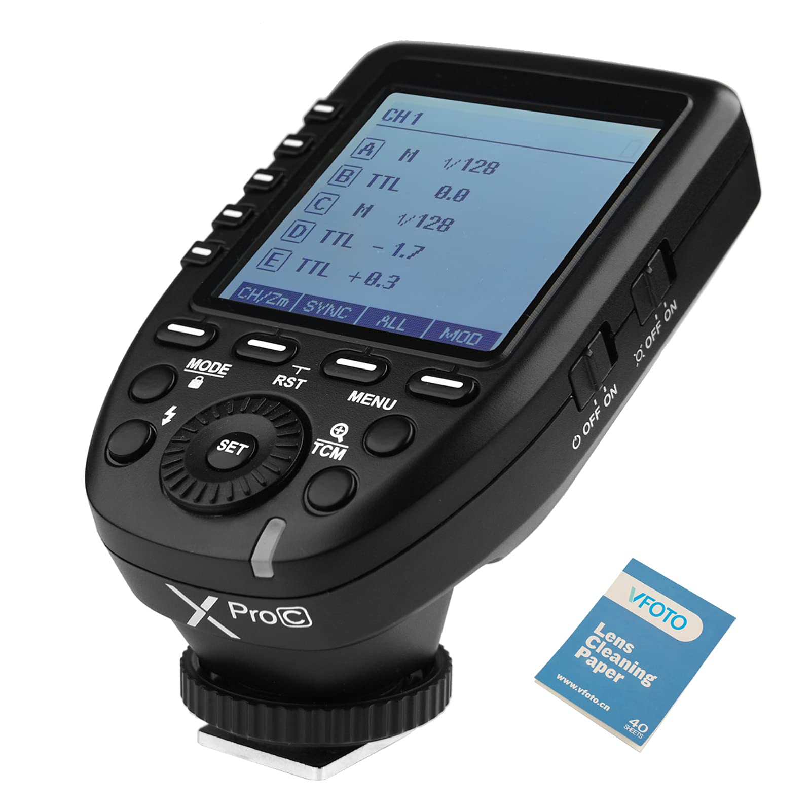 Godox XPro-C Wireless Flash Trigger TTL 2,4 G XProC Trasmettitore 1/8000s HSS E-TTL Ad Alta Velocità per Fotocamere Canon EOS 5D Mark III 5D Mark II 5D 7D Mark II 7D 6D 80D
